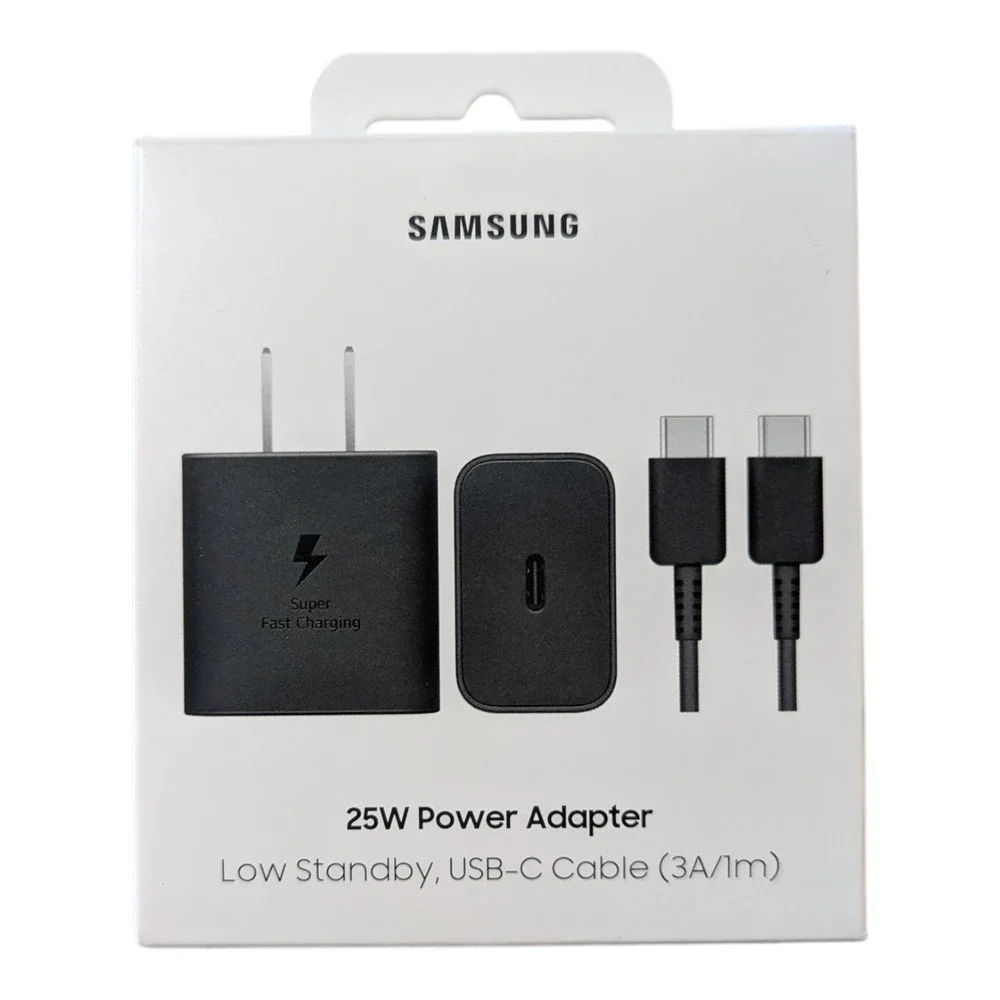 Nn7. Samsung 25W Power Adapter Low Standby With USB-C Cable (3A/1m)